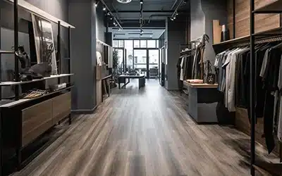 Stylish retail store with Affordable Commercial Flooring featuring Luxury Vinyl