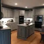 Modern kitchen with beautifully painted cabinets