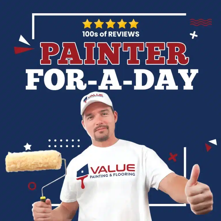 Professional painter holding paintroller