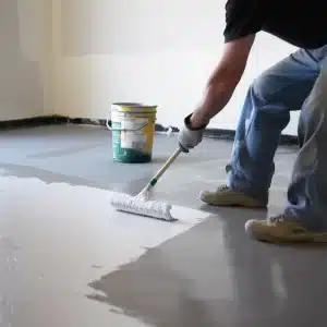Professional painter providing floor painting services