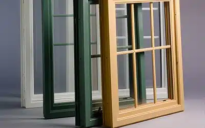 Window frames with completed electrostatic paint job, showcasing cost-effective electrostatic paint cost