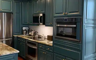 Satin finish cabinet paint example