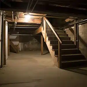 Cozy and inviting basement painted by Value Painting and Flooring