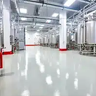 Epoxy flooring in a food & beverage processing facility