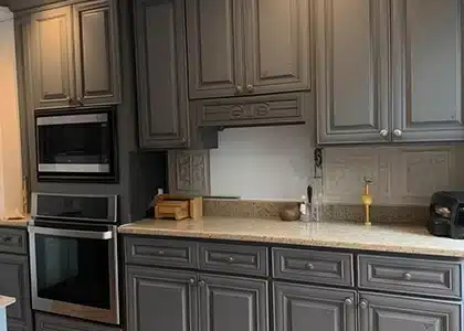 Matte finish kitchen cabinets