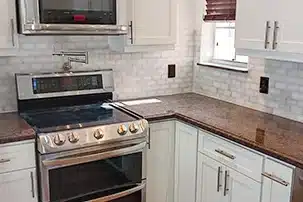 Completed backsplash installation