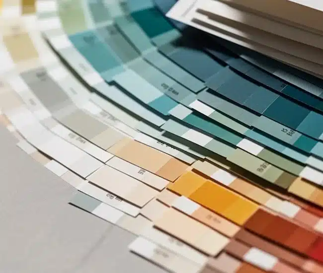 Close-up view of a color swatch - color consulting