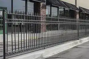 Commercial store's metal railings finished with electrostatic painting