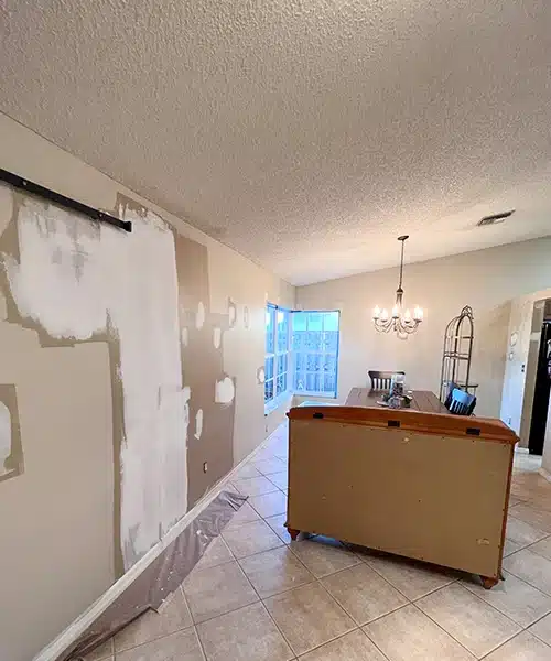 Drywall repair work by Value Painting and Flooring