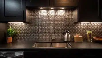 Backsplash enhancing kitchen aesthetics