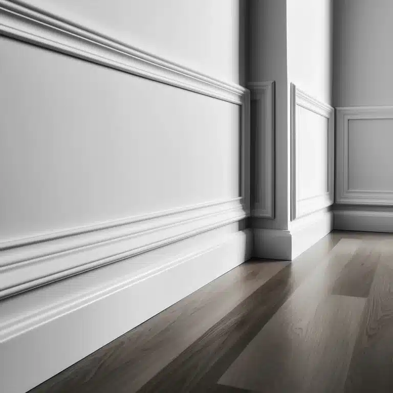 Elegant baseboards installed in a modern home.