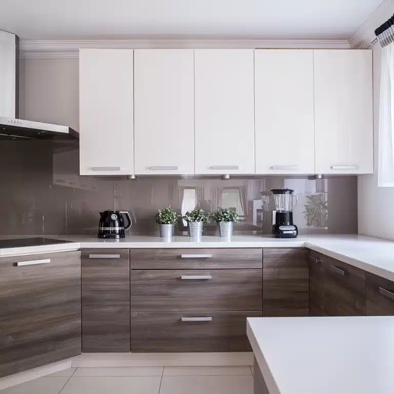 Modern kitchen cabinet with sleek design.