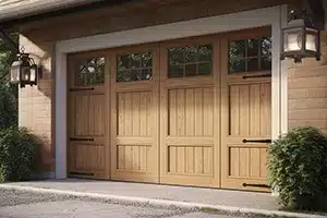 Garage door upgraded with electrostatic painting