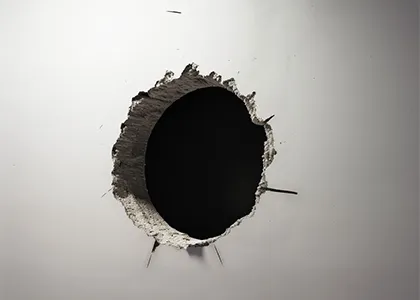 Wall with a hole