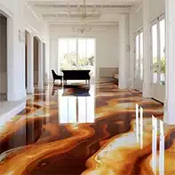 Epoxy flooring in a residential living room