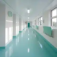 Epoxy flooring in a healthcare facility