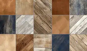 Collage of different luxury vinyl flooring styles