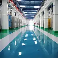 Epoxy flooring in a manufacturing unit