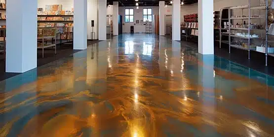 Metallic epoxy floor