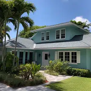 Beautiful home with improved microclimatic management due to expert roof painting.