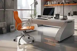 Office furniture finished with electrostatic painting