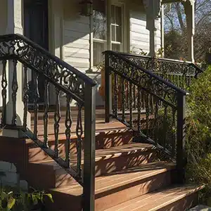 Railing exterior house painting by Value Painting and Flooring.