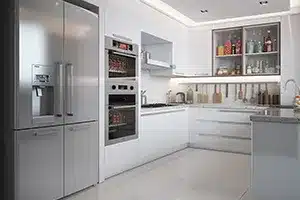Modern kitchen appliances rejuvenated with electrostatic painting