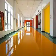 Epoxy flooring in a school
