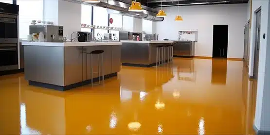 Self-leveling epoxy floor