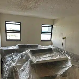 surface prepared for popcorn ceiling removal job