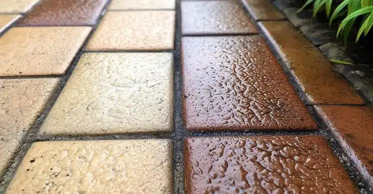 Close-up texture of a clean, pressure washed walkway.