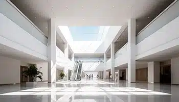 Interior of a shopping center painted by Value Painting and Flooring