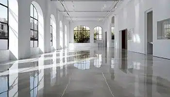 Epoxy floor of a commercial space painted by Value Painting and Flooring