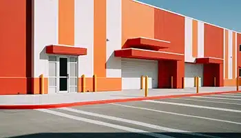 Commercial building with parking area painted by Value Painting and Flooring