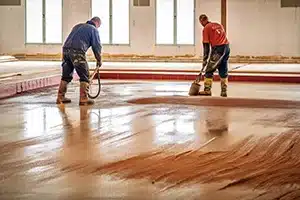 Image depicting the process of sub-floor preparation.