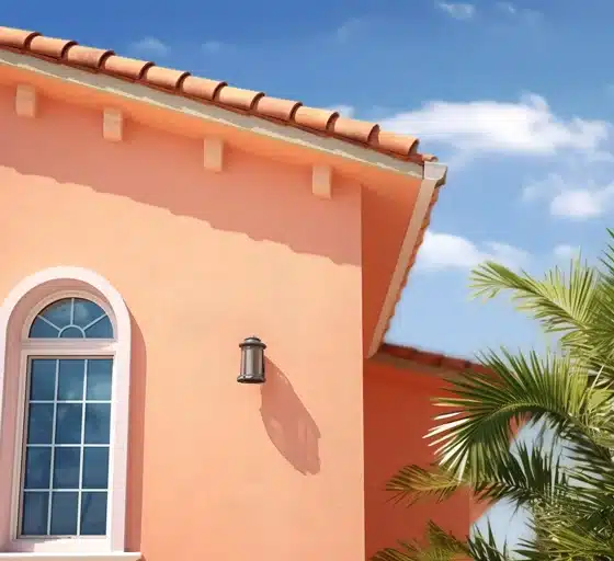 South Florida home with fresh stucco painting